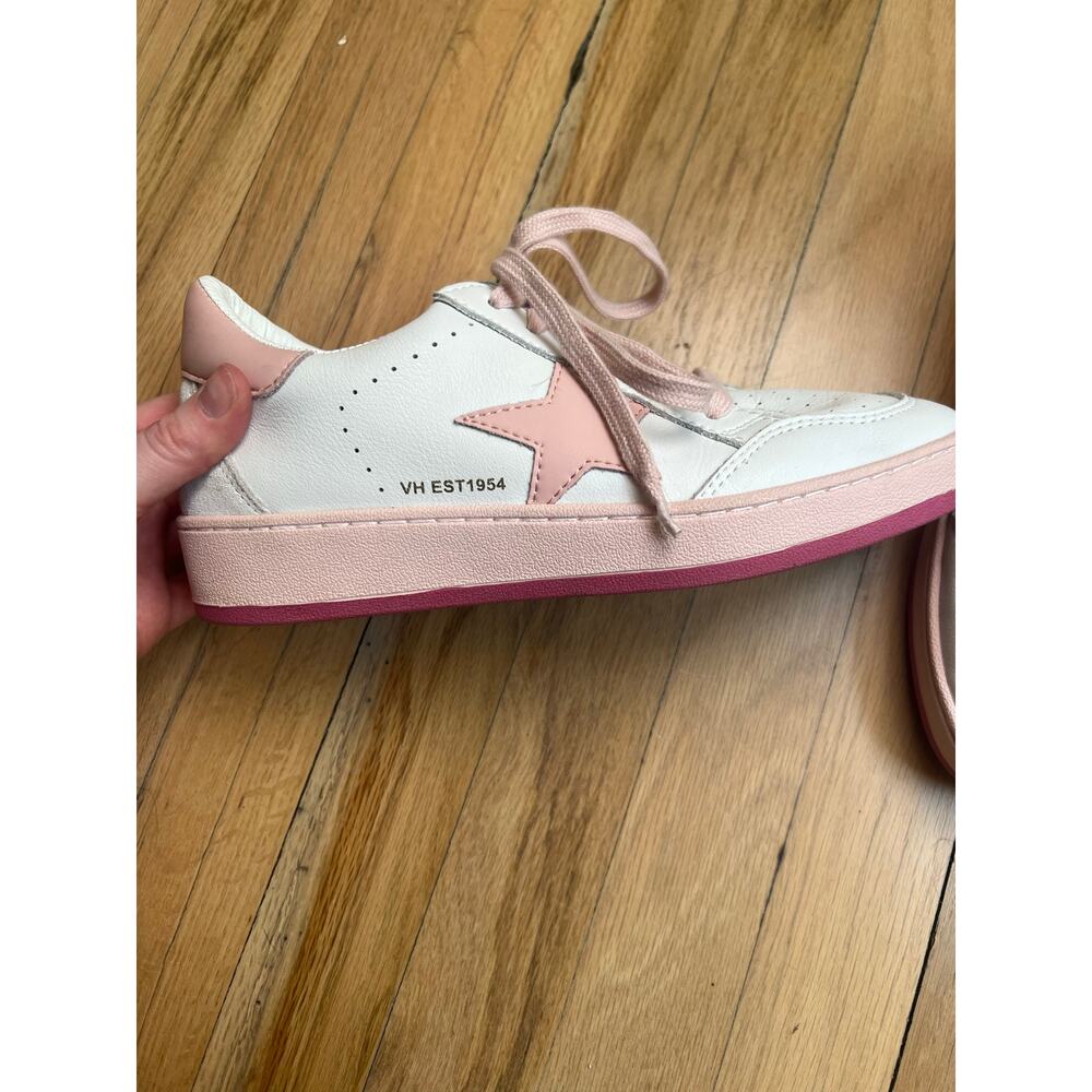 Vintage Havana Denisse 27 White and Baby Pink Star Sneakers Women's 8 - Picture 5 of 16
